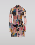 SAEMDI - ELNA PRINTED MESH MINI DRESS -