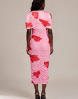 Poppy Floral Mesh Cape Dress