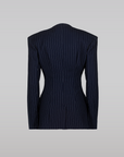 Navy Pinstripe Suit Jacket