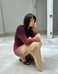 Saemdi - Mira Gradient Fuzzy Knit Dress -