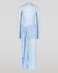 Oria Draped Mesh Dress