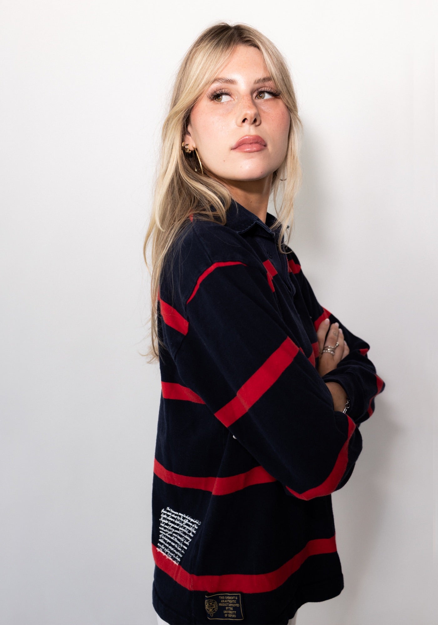 Oxford Red Striped Rugby Tee