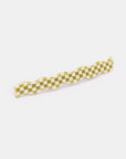 Chunks - Skinny Wave Barrette - Olive Check -