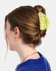 Chunks - Suki Claw - Lime + Cream Plaid -