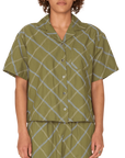 Obey - Lilith Diamond Stitch Shirt - Olivine Multi -