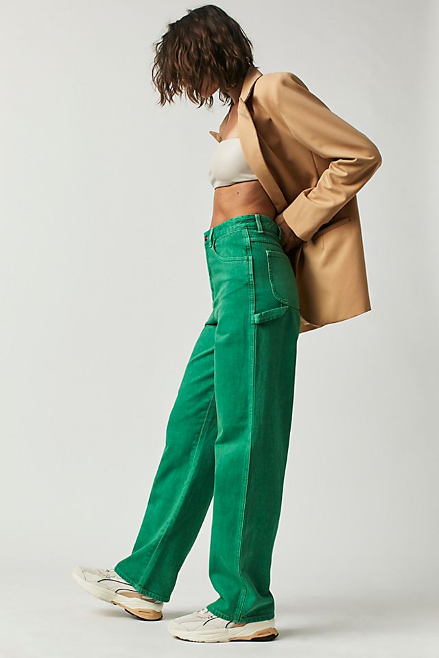 Mom Relaxed Carpenter - Bright Green