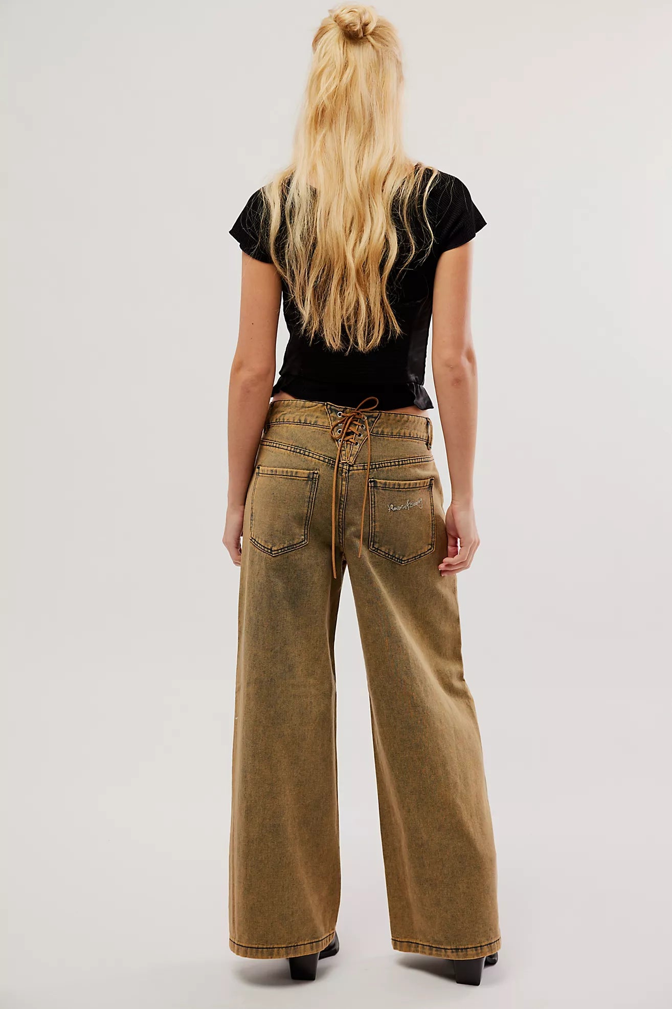Sandblast Wide Leg Denim