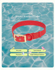 Wander! Waterproof Collar - Cherry - FURRY MUSE WAN-COL-S-RD