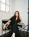 Wildflo Studio - Ribbed Polo Jumpsuit Jet -