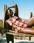 Andie Swim - The Amalfi One Piece - Mod Geo, Long Torso -
