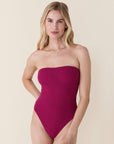 Andie Swim - The Kauai One Piece - Merlot Crochet, Long Torso -