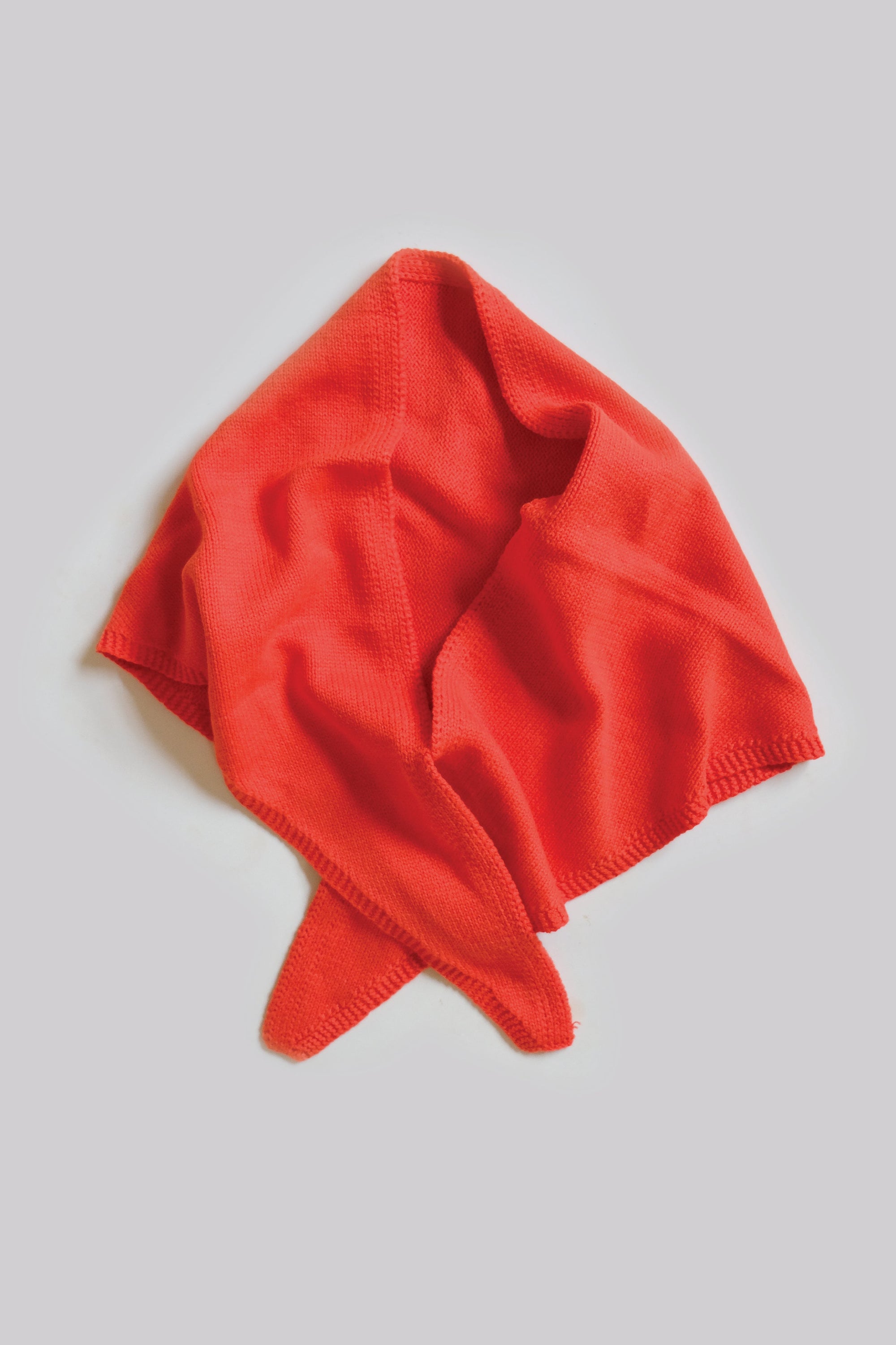 Callahan Knitwear - Handkerchief Scarf - Red Orange -