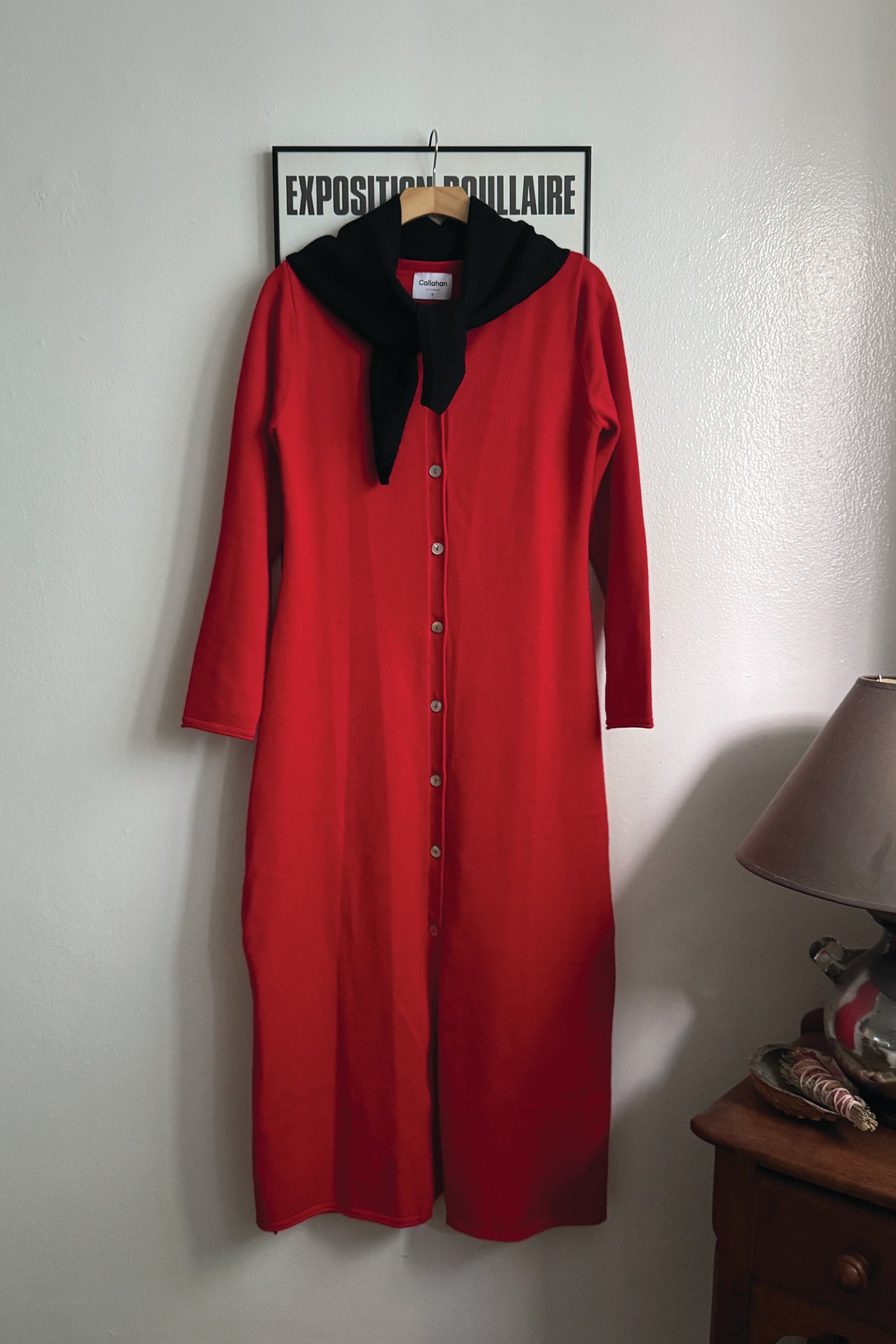 Callahan Knitwear - Inside Out Button Up Maxi Dress - Poppy -