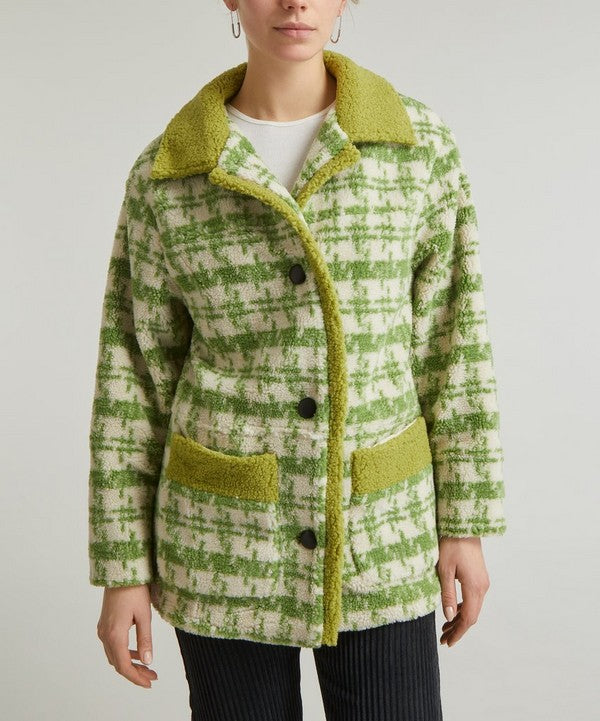 Monique Sherpa Jacket - Green