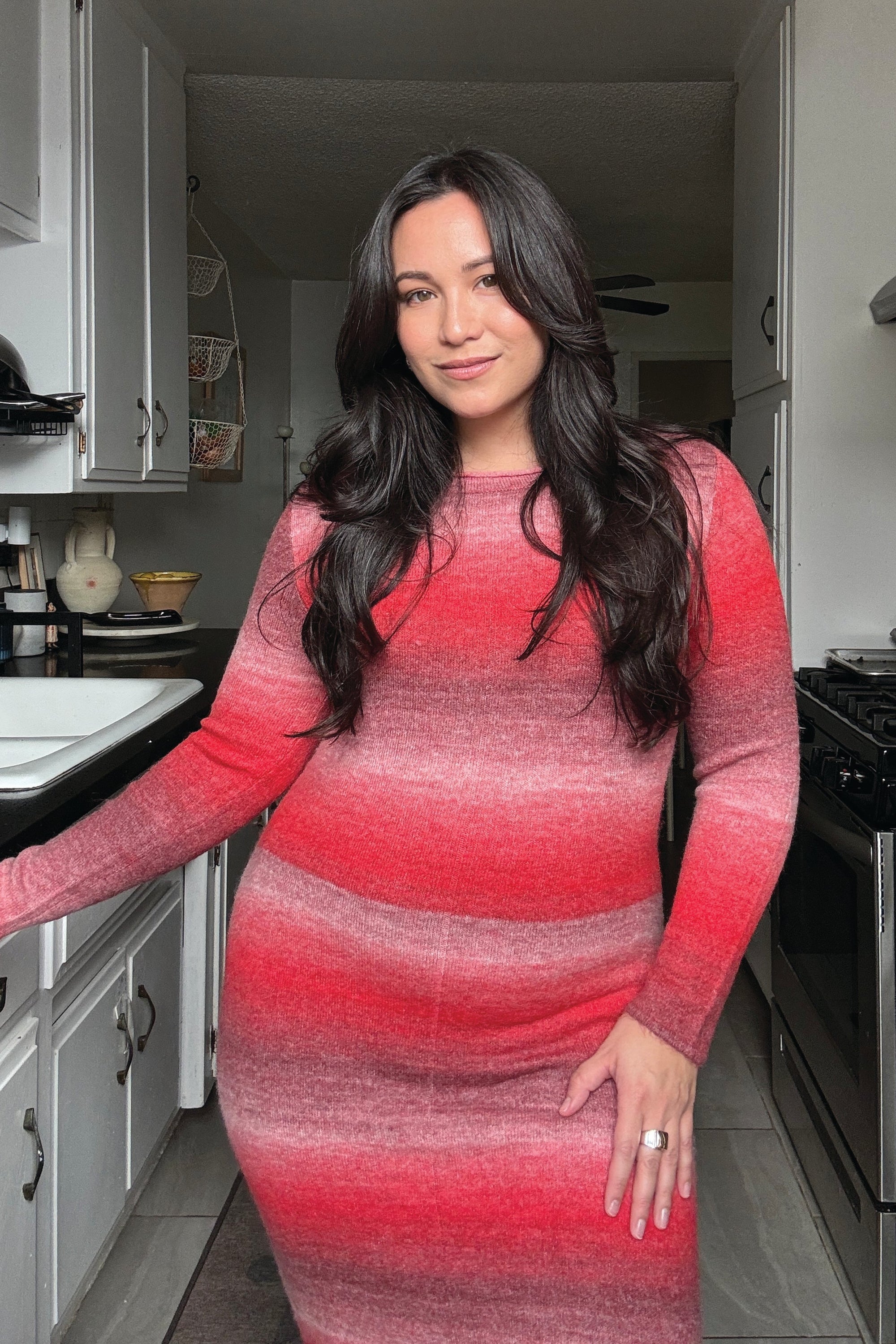 Callahan Knitwear - Inside Out Maxi Dress - Damson Gradient -