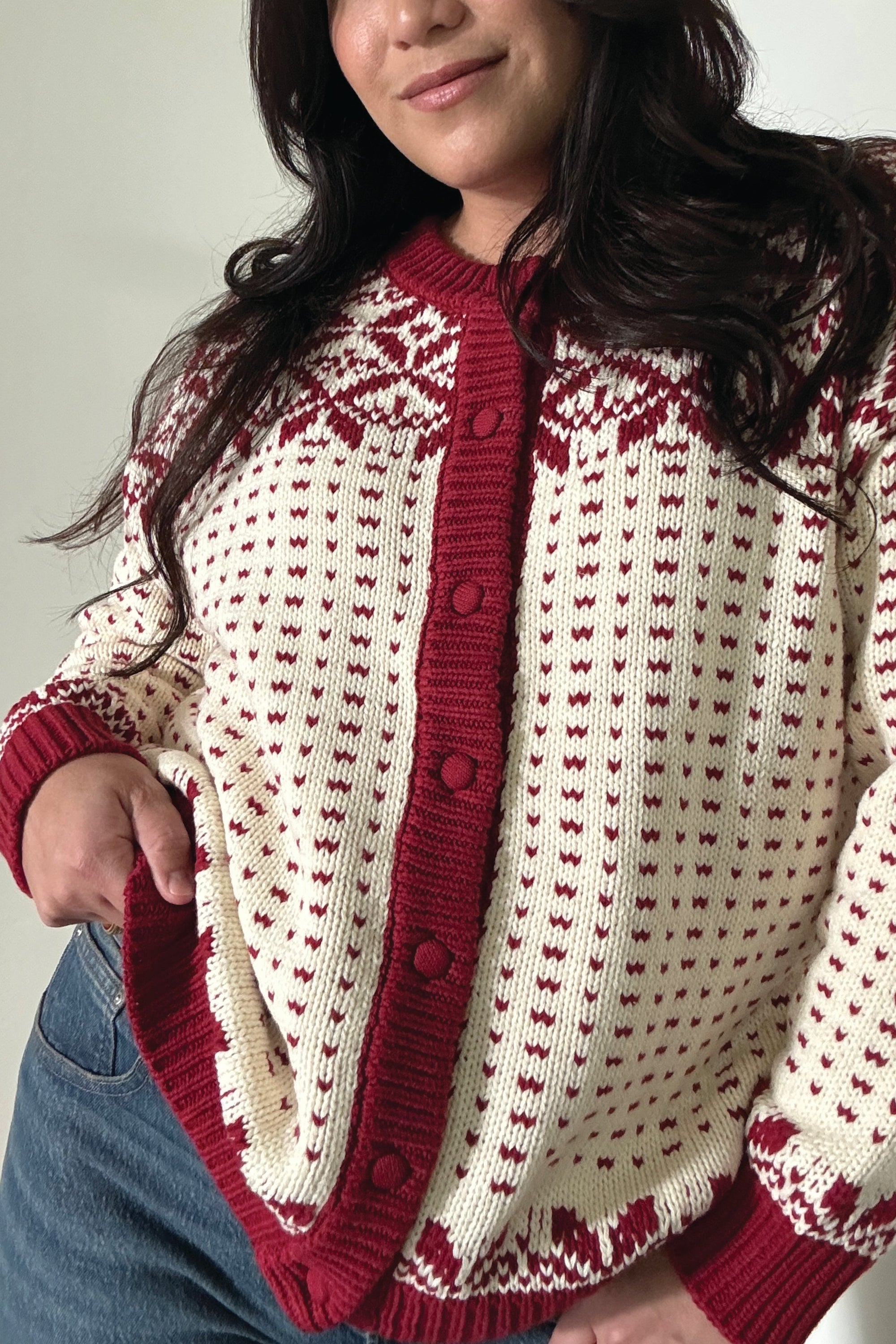Callahan Knitwear - Oversized Maeve Cardigan - Red -
