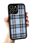 Wildflower - Plaid - Blue iPhone Case -