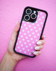 Hand Pic Image 01 Pink Polka Dot iPhone Case