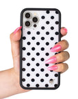 Hand Pic Image 01  Polka Dot | White and Black iPhone Case