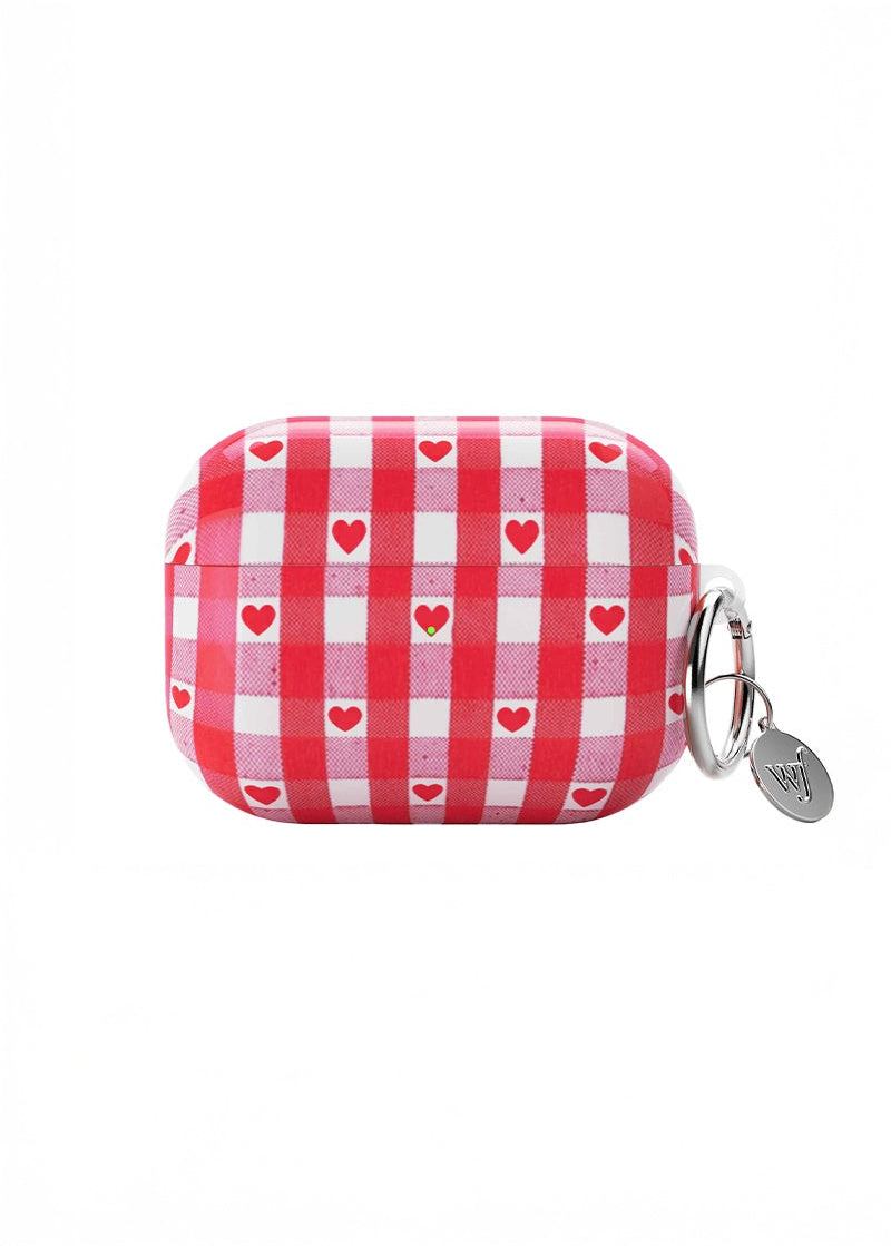 Wildflower - Red Gingham Hearts AirPods -