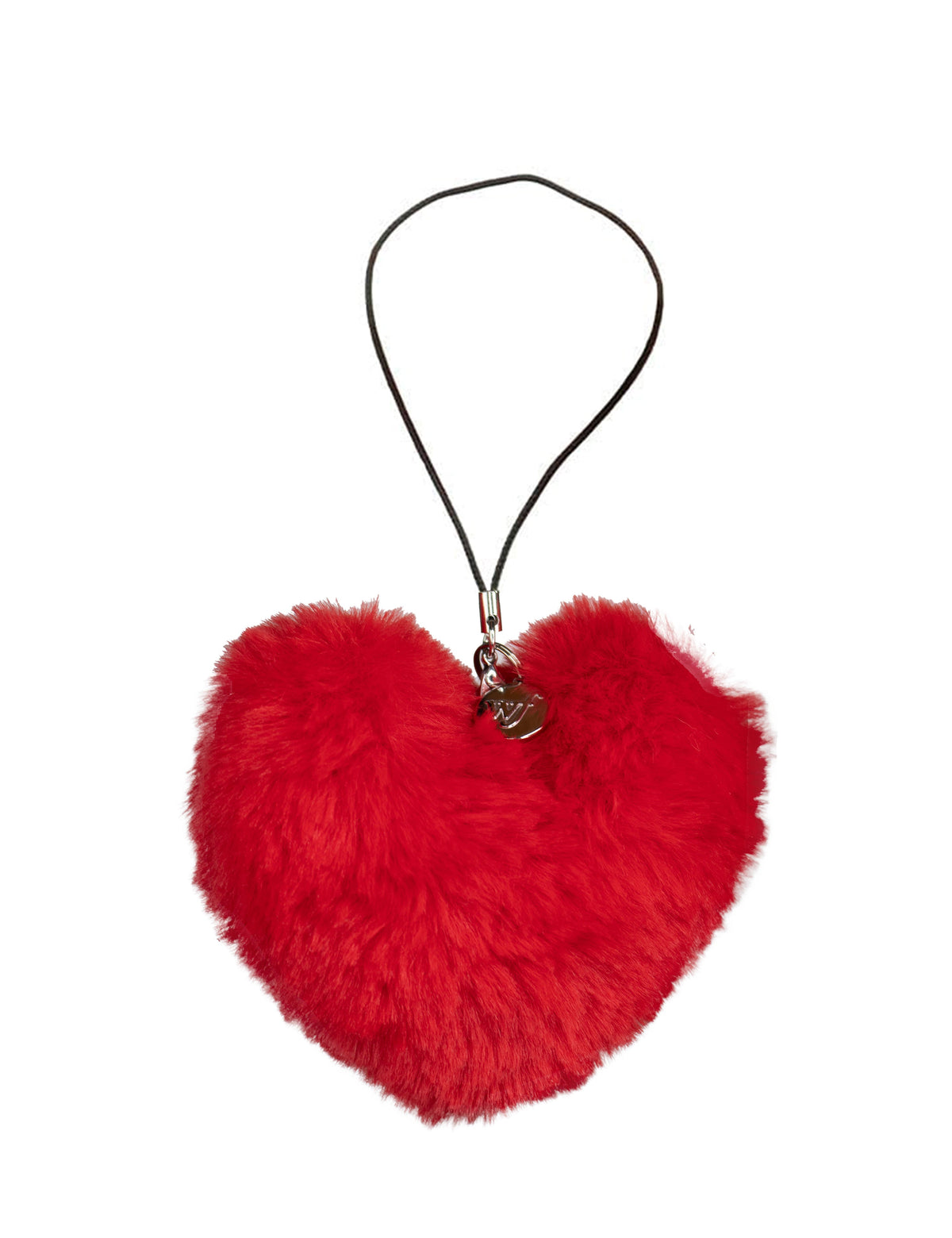 Wildflower - Fuzzy Heart w/ WF Charm - Red -