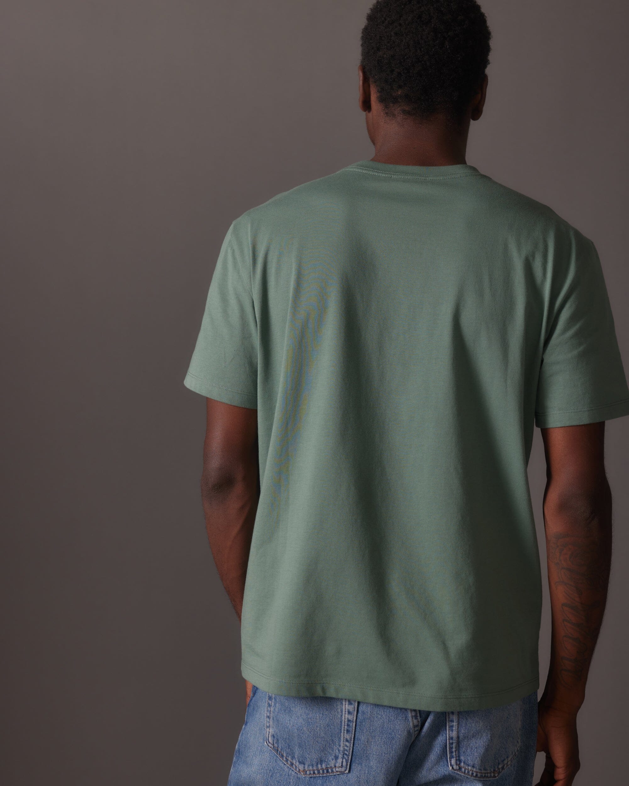 Andie Swim - Mens Pima Pocket Tee - Pima Cotton Jersey - Sage Leaf -