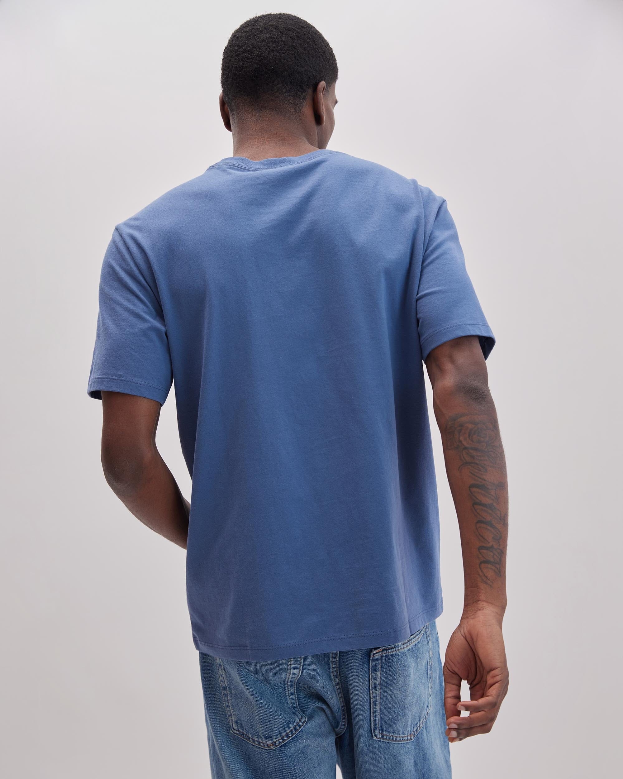 Andie Swim - Mens Pima Pocket Tee - Pima Cotton Jersey - Vintage Indigo -