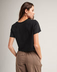Richer Poorer - Pima Boxy Crop Tee - Black -