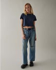 Richer Poorer - Pima Boxy Crop Tee - Blue Nights -