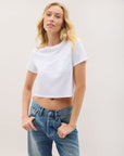 Richer Poorer - Pima Boxy Crop Tee - White - WHITE