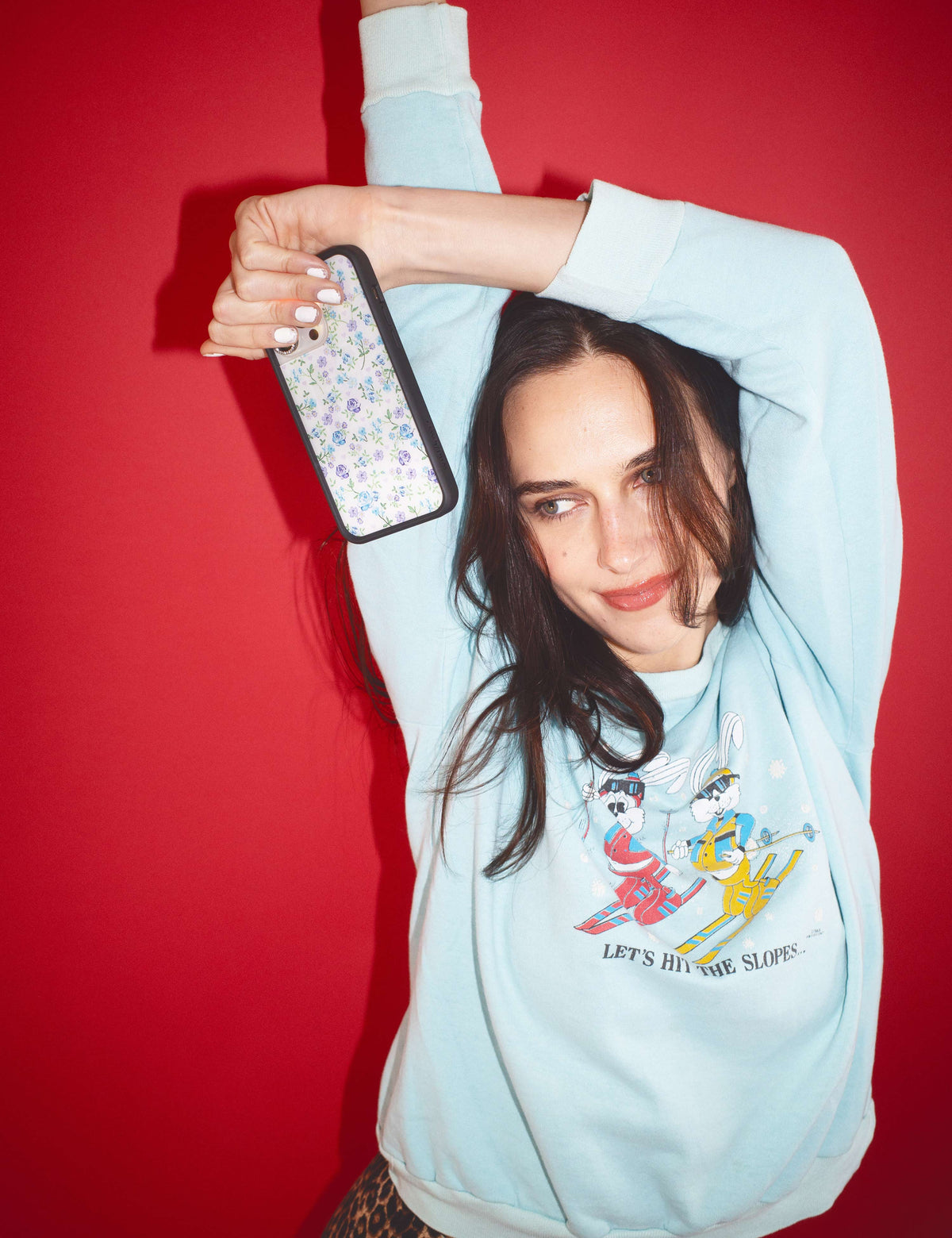 Wildflower - Lilac and Blue Floral iPhone Case -
