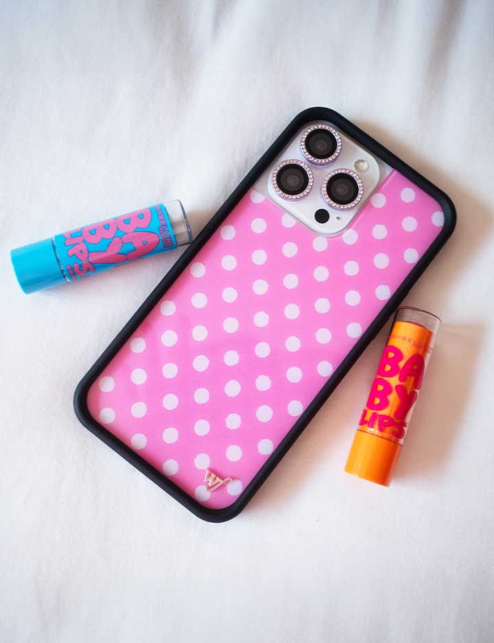 Lifestyle Image 02 Pink Polka Dot iPhone Case