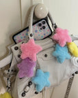 Wildflower - Fluffy Star Charm - Purple -