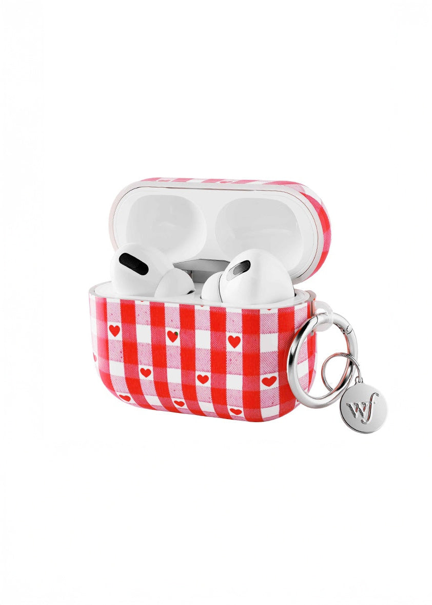 Wildflower - Red Gingham Hearts AirPods -