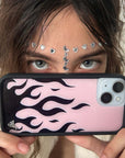 Supporting Image 03 Flames Pink and Black iPhone Case