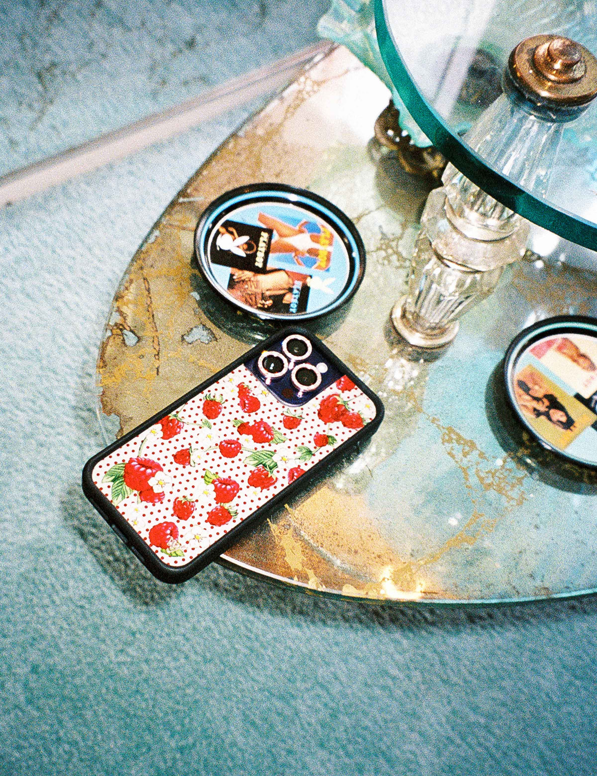 Supporting Image 03 Raspberry Polka Dot iPhone Case