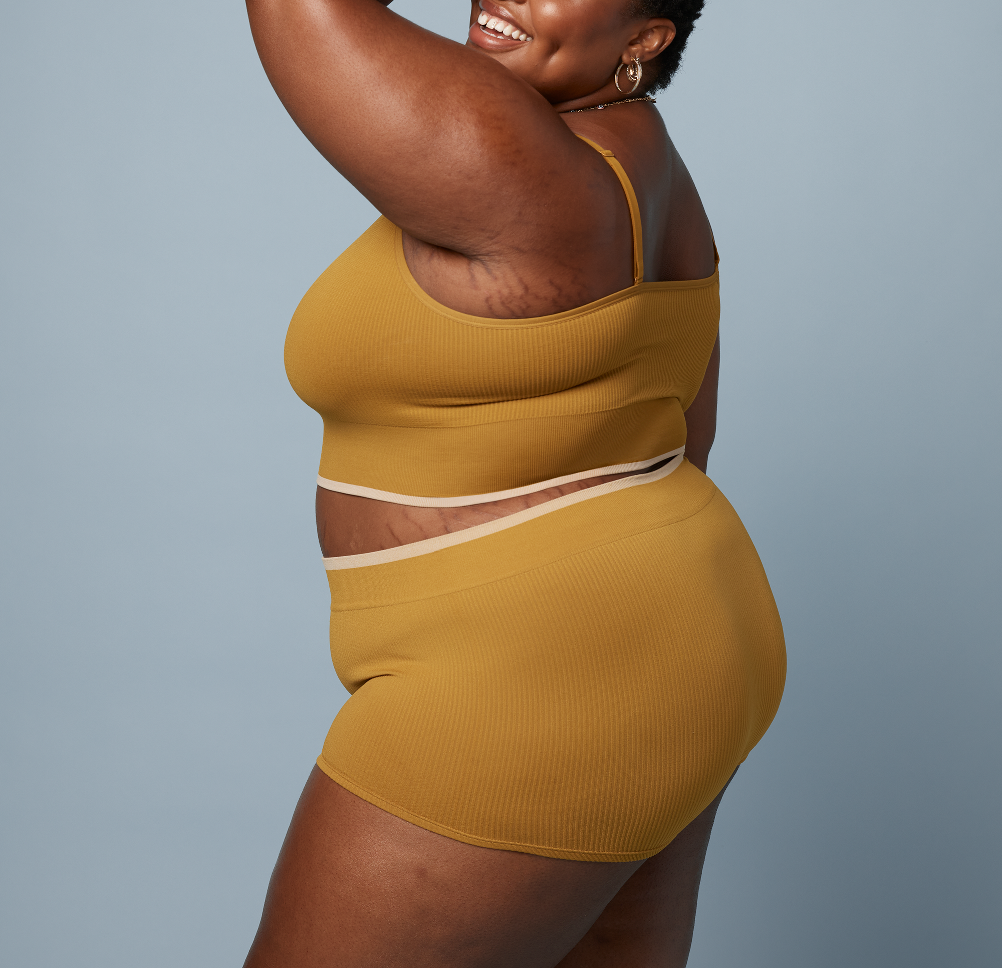Harper Wilde - Lounge Rib Boyshort - Golden -