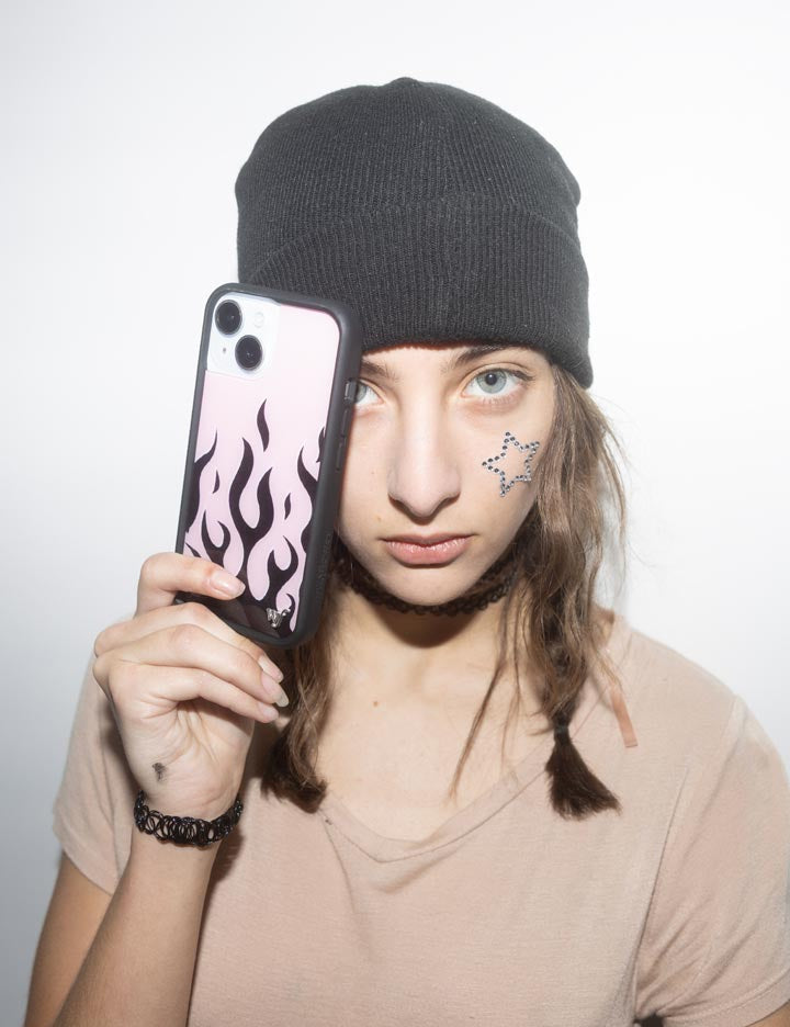 Supporting Image 04 Flames Pink and Black iPhone Case