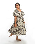 Boyko - Suzy Dress - Black/Ivory Squiggle -