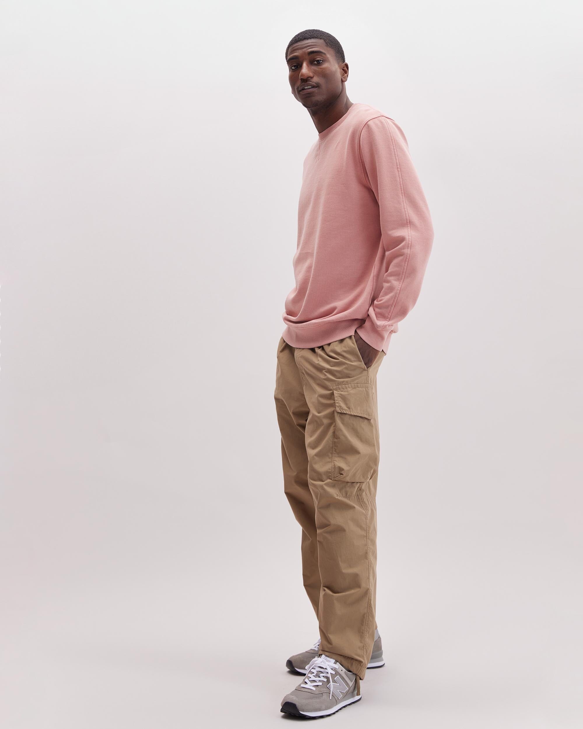 Andie Swim - Mens Recycled Fleece Sweatshirt - Recycled Fleece - Mineral Pink Sands -