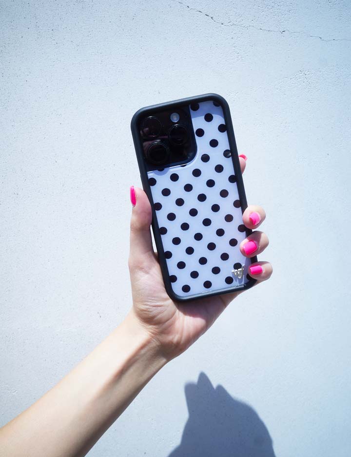 Supporting Image 05 Polka Dot | White and Black iPhone Case