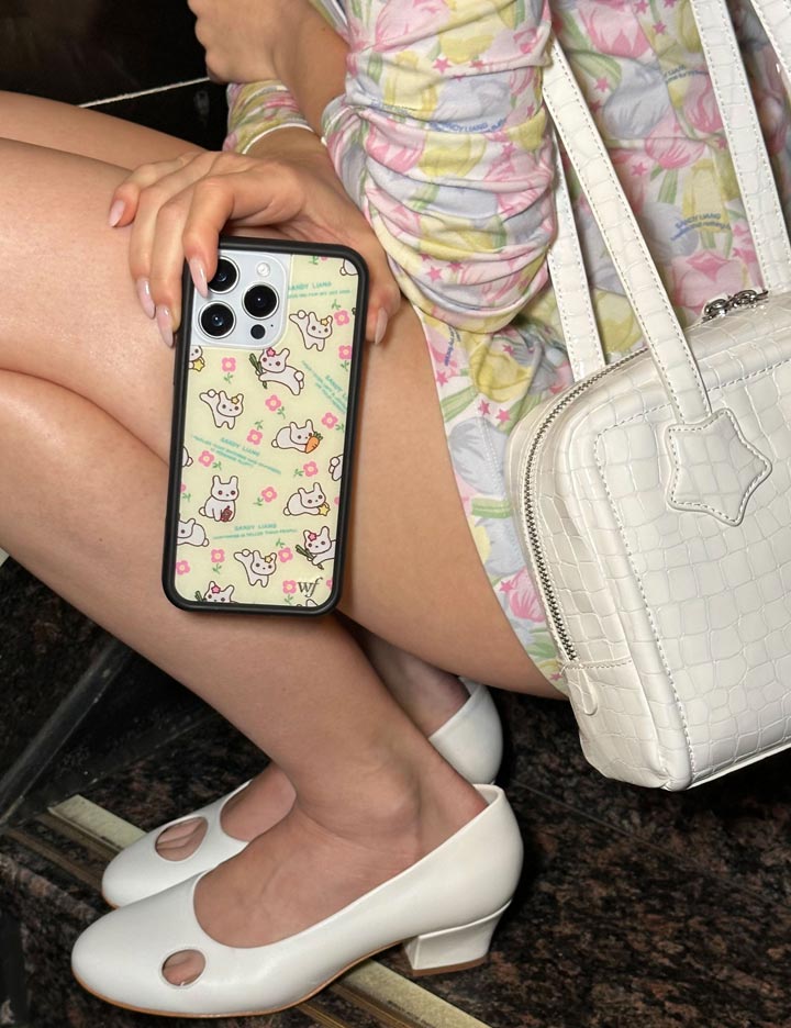 Wildflower - Sandy Liang Bunny Gift Wrap iPhone Case -