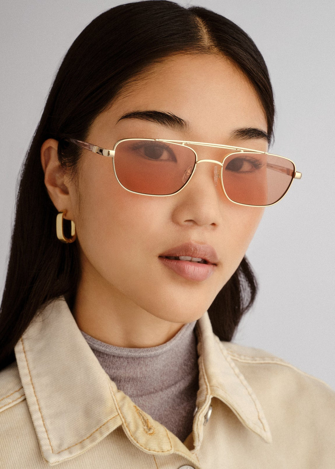 Le Specs - Le Mimi Sunglasses - Gold Cinnamon Tint -