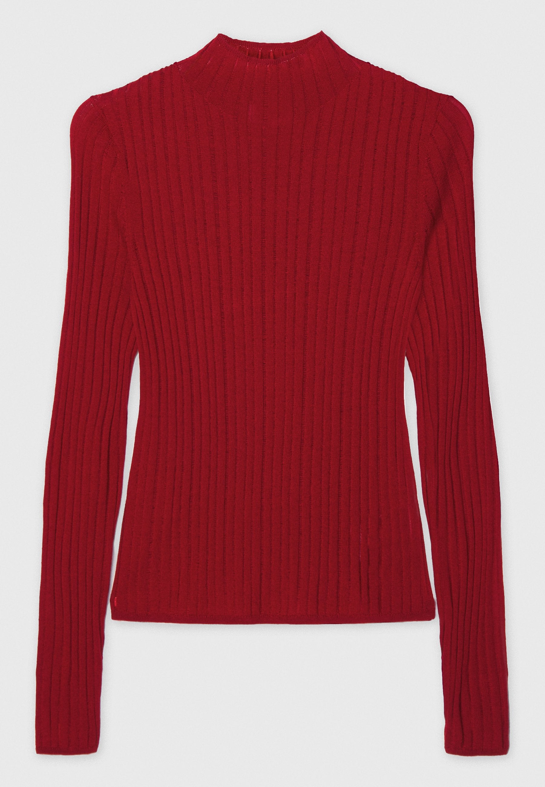 Cult Gaia x Gap - Sheer Mockneck Top - Sled Red -