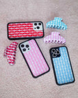 Supporting Image 06 Pink Gingham Hearts iPhone Case