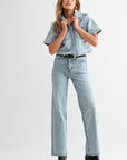 Jemina Denim - High Rise Hidden Waistband Straight -