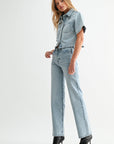 Jemina Denim - High Rise Hidden Waistband Straight -