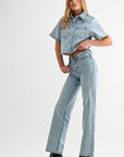 Jemina Denim - High Rise Hidden Waistband Straight -