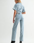 Jemina Denim - High Rise Hidden Waistband Straight -