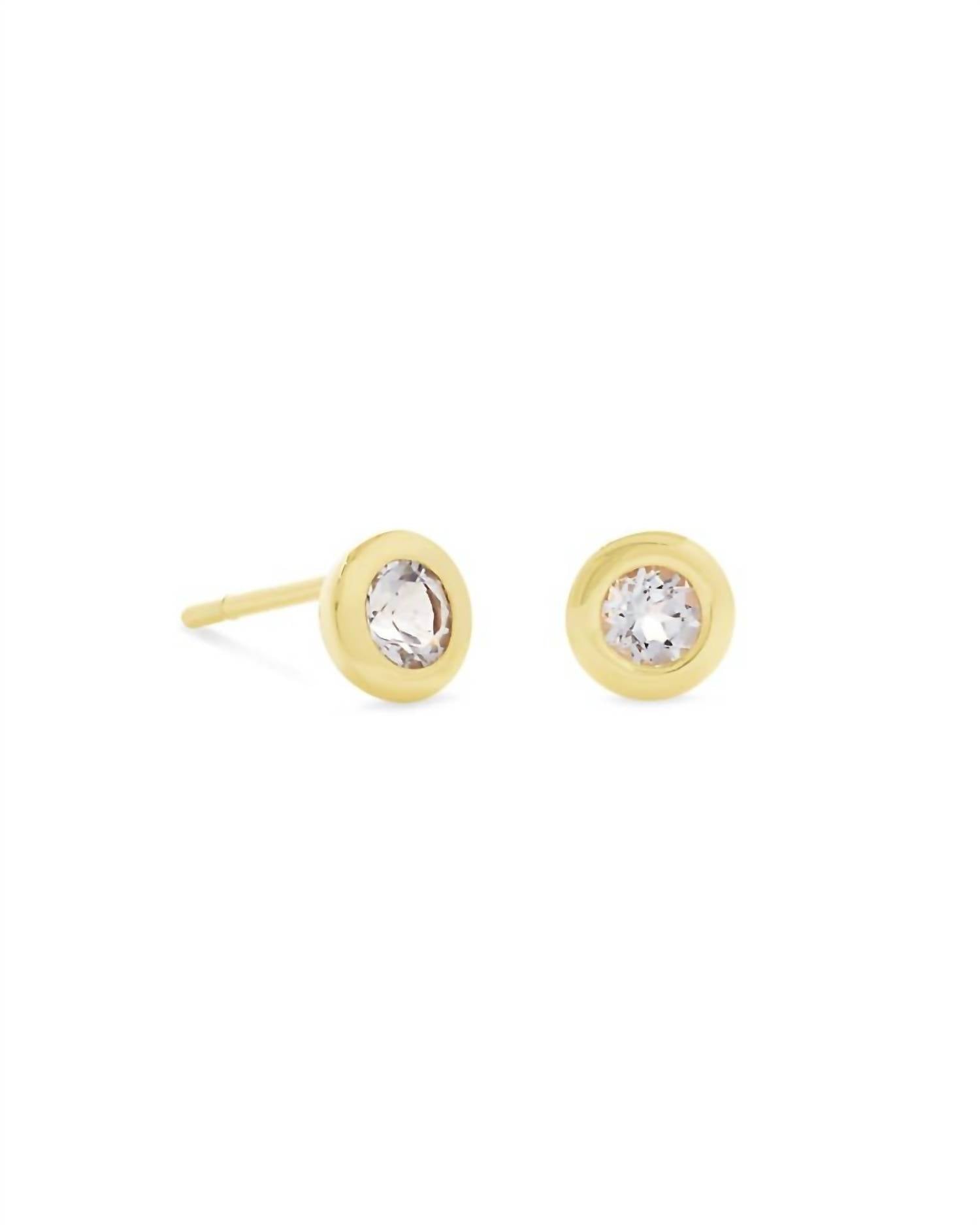 Aliyah White Topaz Stud Earring